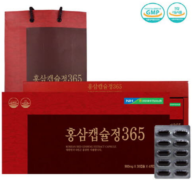 농협 홍삼캡슐정365 (900mgx120캡슐) 어머니 아버지 장모님 장인어른 생신선물 환갑선물 어버이날, 1개, 120정