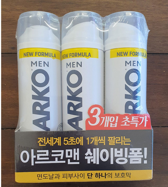 아르코맨 센서티브 쉐이빙 폼, 200ml, 3개