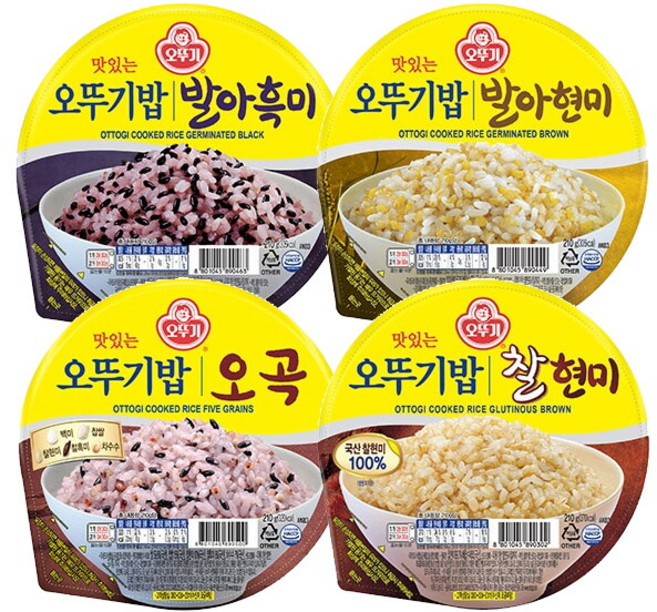 [오뚜기] 잡곡밥 발아현미3+찰현미3+흑미3+오곡3/총12개