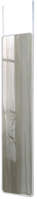 輕巧膠框門後掛鏡 125x30cm, 白色