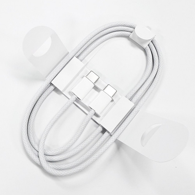 애플 정품 C to C타입 고속 충전 케이블 우븐 아이폰17 16 15 아이패드 워치 카플레이 호환, 1개, 화이트(우븐), 1m