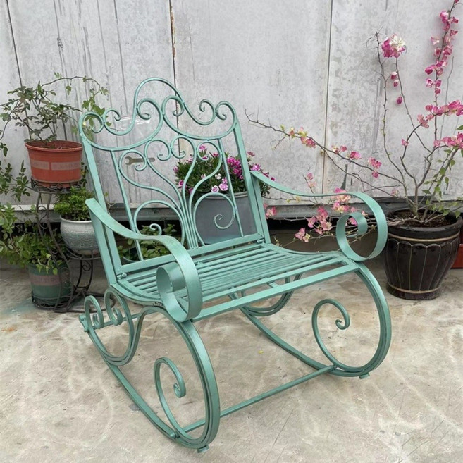 야외 철제흔들의자 카페 정원 휴식 공원 인테리어, A, 1개