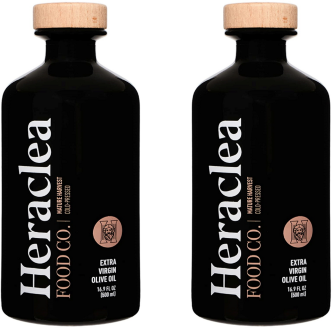 [해외]Heraclea Mature Harvest Cold Pressed Extra Virgin Olive Oil 100% Pure Rich with Polyphenols, 2병, 500ml