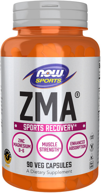 NOW Foods ZMA鋅鎂維他命B6膠囊, 90顆, 1罐