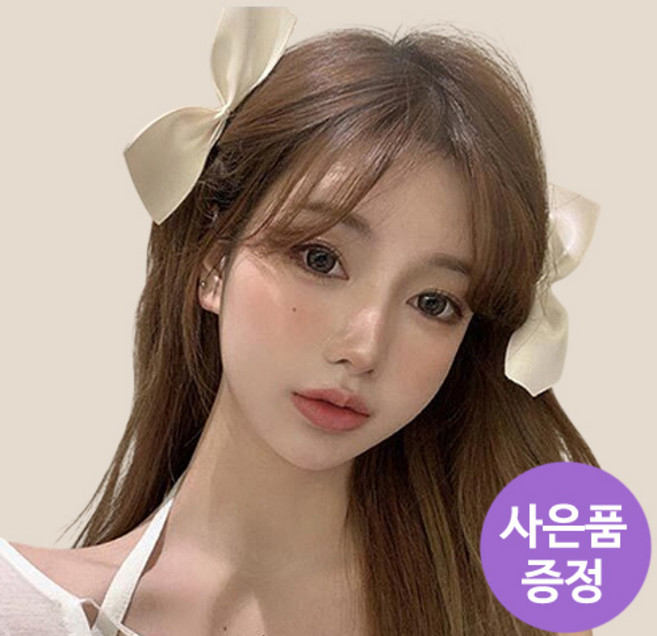 삐니끄니 G0gC0HP-P31 / 반리본 포인트 헤어 집게핀 2P + 깜짝사은품