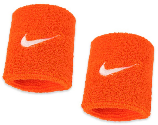 나이키 스우시 클래식 손목밴드, 오렌지, 2개