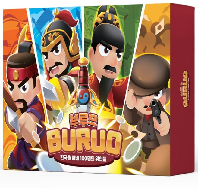 부루오 한국을 빛낸 100명의 위인들 유아 초등 역사 가족보드게임, 1박스, 단품
