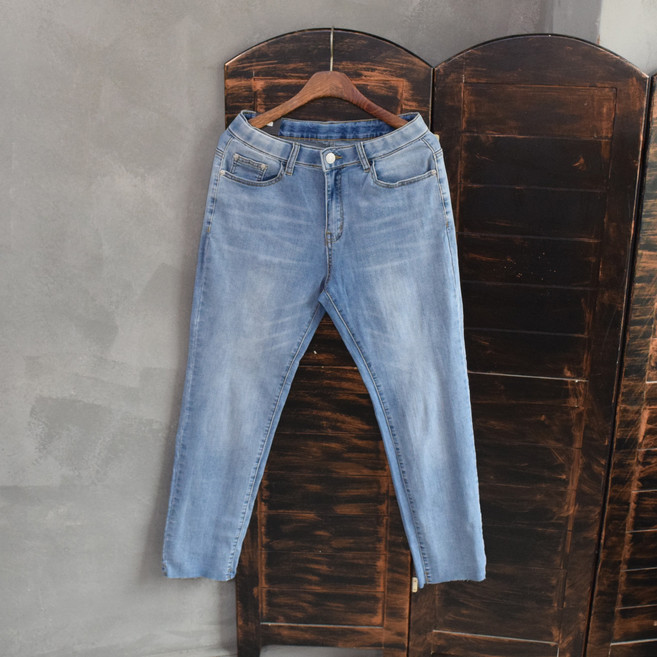 헬보이 쫀득 스판 슬림핏 남자 여자 밑단컷팅 시크릿 밴딩 청바지 S-2XL