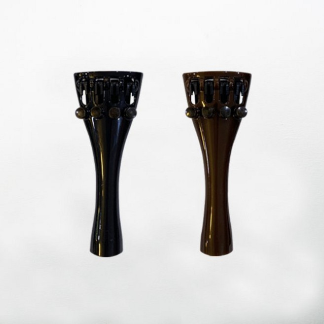 국산 바이올린 테일피스 강화플라스틱 미세조율기 일체형 줄걸이, 3/4, 블랙, 1개