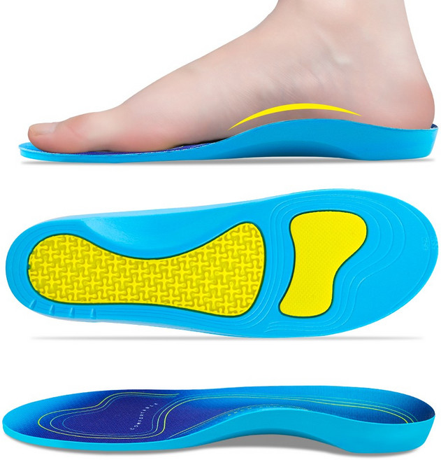 아치 푹신한 신발깔창 남자 여성 쿠션 충격흡수 깔창, 1개