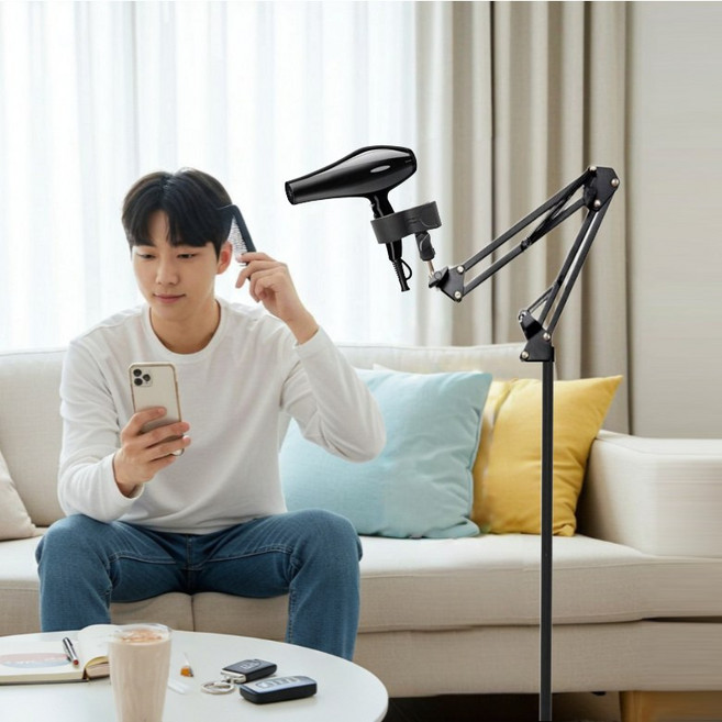 캐시풀 드라이기 거치대 스탠드, 블랙, 1개