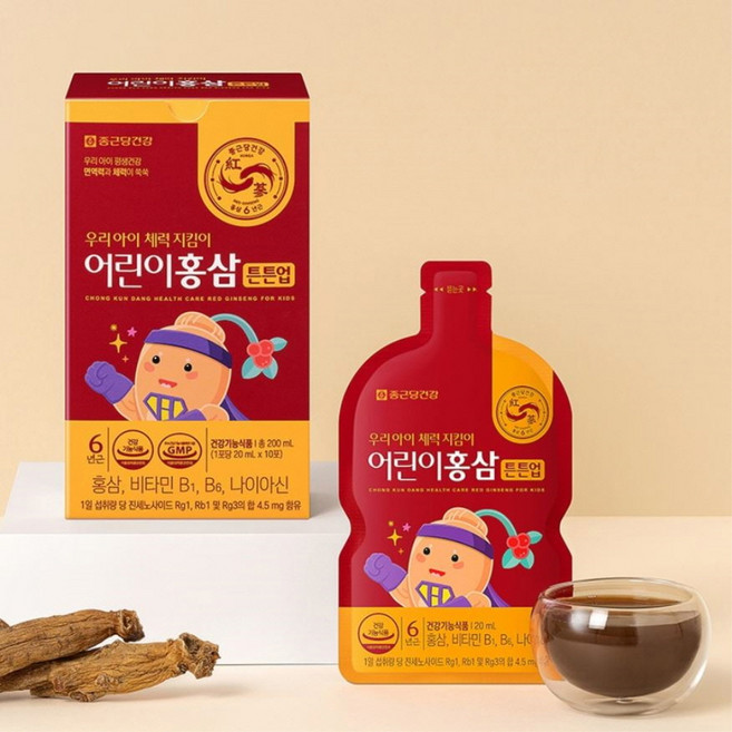 프리미엄키즈 6년근 어린이홍삼농축액+비타민 1개월분 항산화피로개선면역력증진 기억력개선, 30회분, 1개