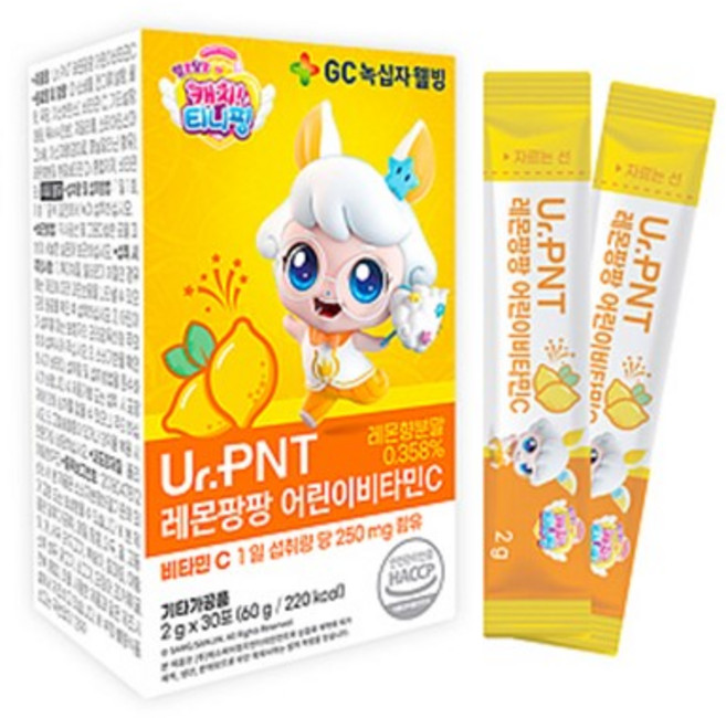 UrPNT 레몬팡팡 어린이비타민C 30포, 60g, 1박스