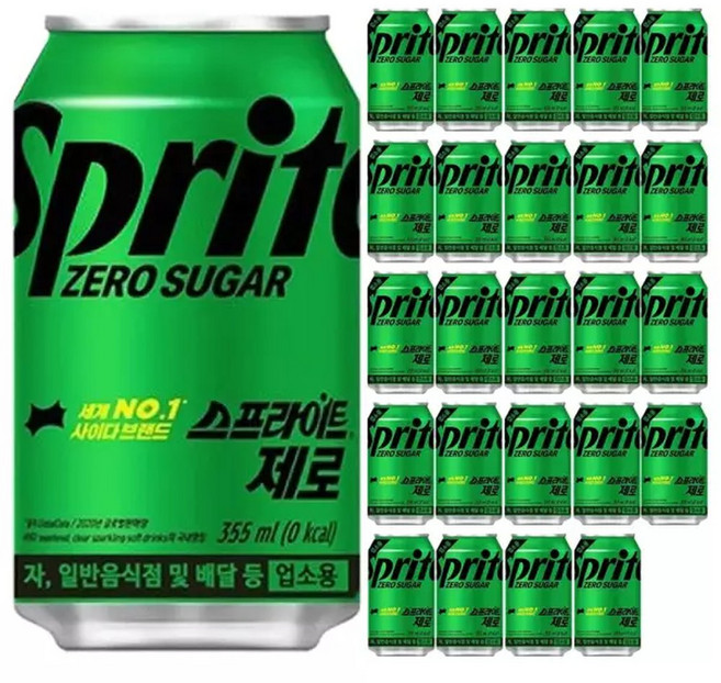 스프라이트 제로 355ml x 24캔 1박스, 24개