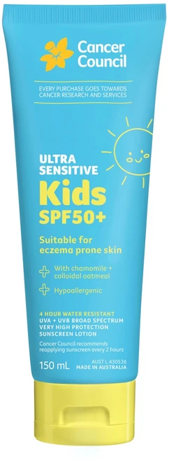 [특가] 호주 캔서카운슬 울트라 센서티브 키즈 선크림, 1개, 150ml - 쿠팡