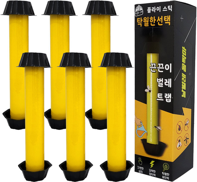 탁월한선택 끈끈이 벌레 트랩 플라이 스틱, 6개