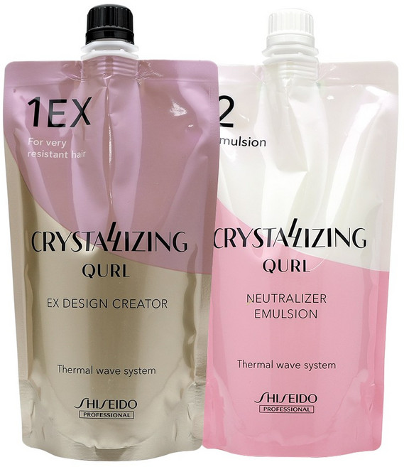 시세이도프로페셔널 크리스탈라이징 큘디자이닝 크림 1제 EX(강곱슬용)+2제 에멀전, 1개, 400ml