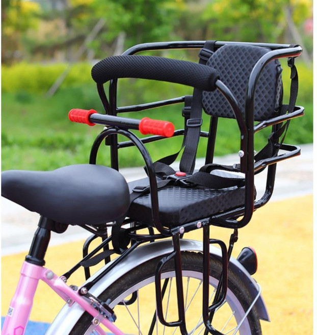전기자전거 보조 의자 안장 뒷자석 쿠션 시트, 자전거 검은색 튜브 반주형 5점