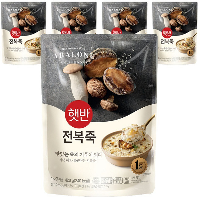 비비고 전복죽, 420g, 5개