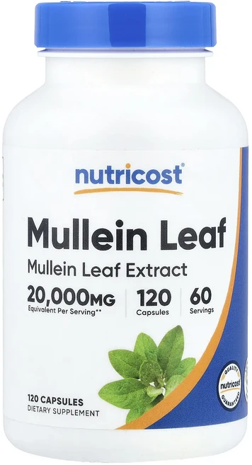 프리미엄상품 Nutricost 뮬레인잎 캡슐 120정(캡슐 1정당 500mg) 끝내주게잘나가는상품, Nutricost뮬레인잎캡슐120정캡슐1정당500mg, 1개 - 쿠팡