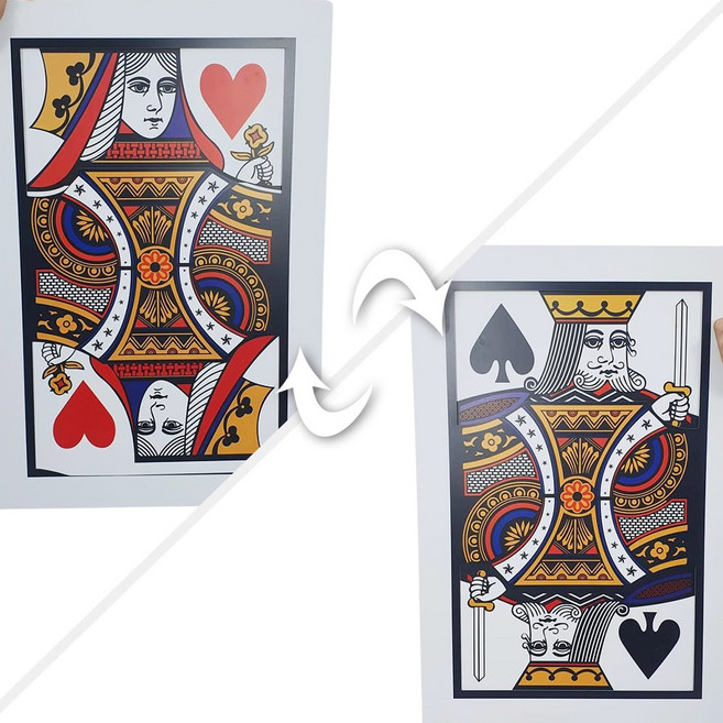 JL매직 거대한 카드의 신기한 변신 자이언트카드 마술 도구 플라스틱재질, 1개