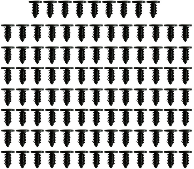 100피스 플라스틱 리벳 푸시 핀 리벳 패스너 플라스틱 구멍 후드 압력 핀 벌집 레이저 침대 고정 핀, 블랙이에요.