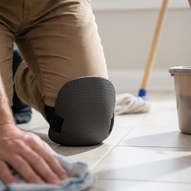 충격 흡수 무릎 보호 방수 패드 무릎보호대 2P 작업 청소, 1세트