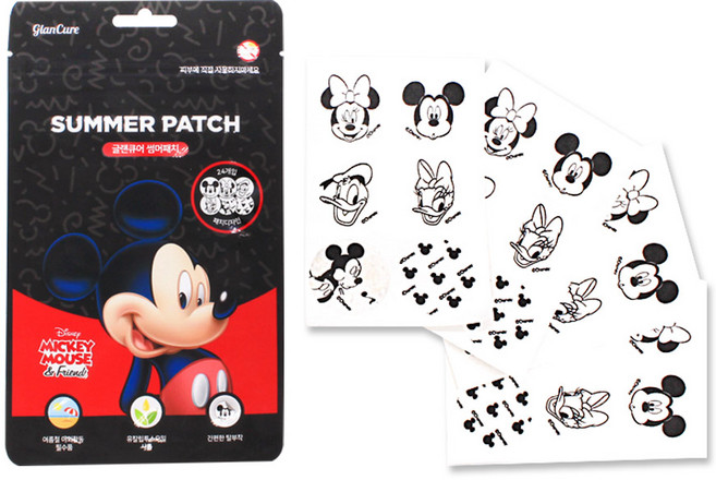 디즈니 썸머 패치 미키마우스 24p 5세트, 12g, 1개