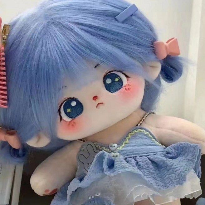 티니숲속 20cm 인형 릴리 아이돌 무속성 솜 인형 유골 뼈깅 솜뭉치, 릴리+블루베이비 세트, 1개