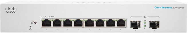CBS220-8T-E-2G-KR 시스코 L2 관리형 기가비트 8포트 업링크 2포트 SFP 광, 1개