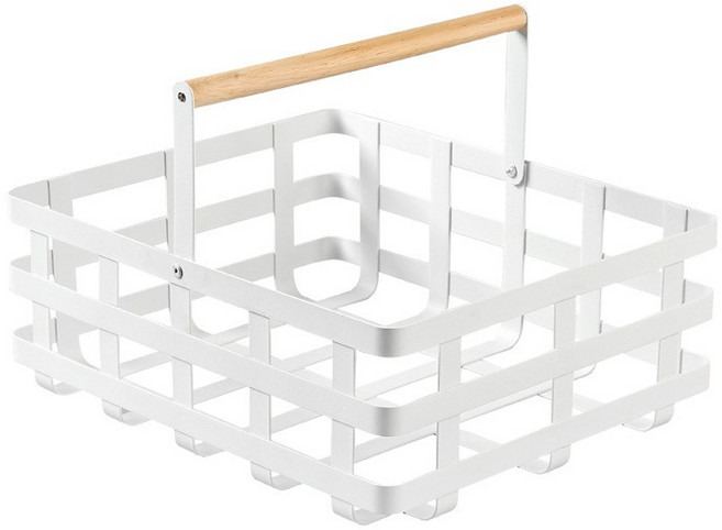 日式鐵藝手提收納籃 桌面廚房水果儲物籃, 1個