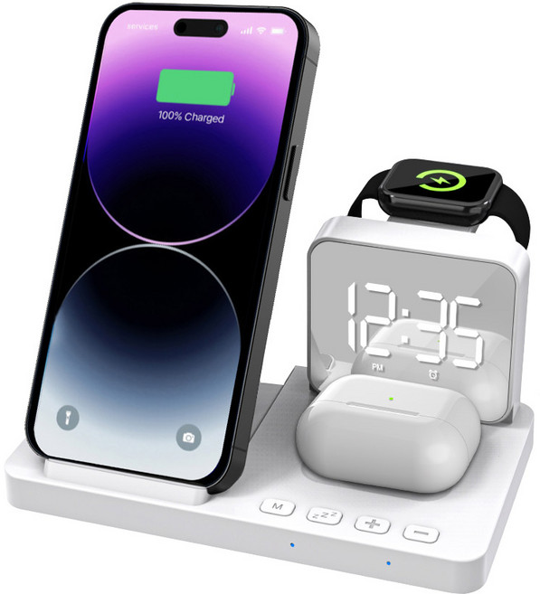 UM2 고속무선충전기 UMWH-4IN1SAAP (블랙 화이트), 블랙, 1개