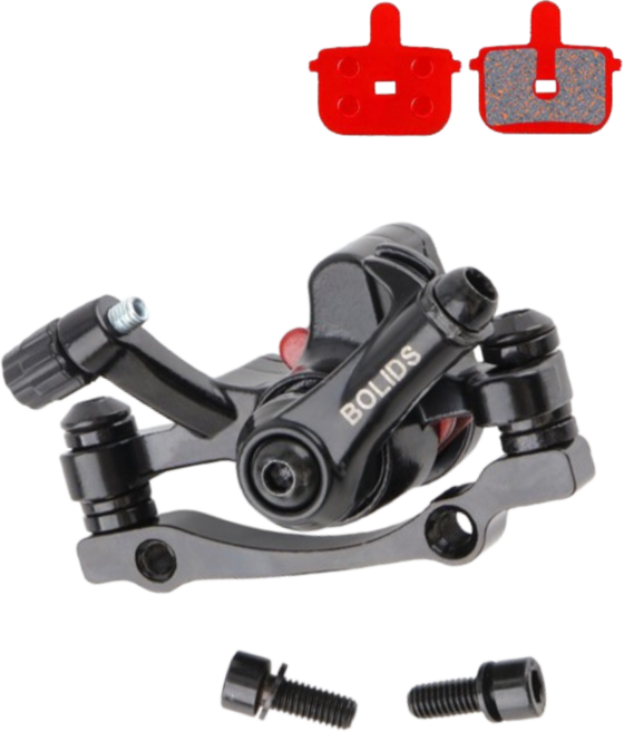 YAWOO 볼리드 전기자전거 킥보드 기계식 160 디스크 브레이크 앞 캘리퍼 패드포함, 1개