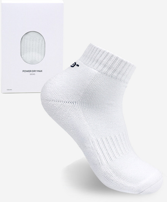 언디자인드라이프 쿨맥스 논슬립 스포츠양말 단목 장목 니삭스 3중쿠션, 화이트, 1개