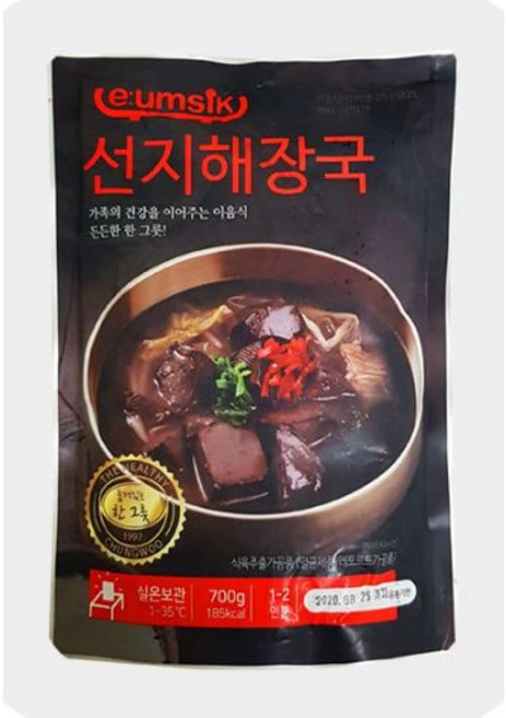 청우식품 이음식 선지해장국, 2개, 700g