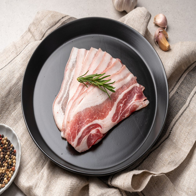 지리산 흑돼지 삼겹살 오겹살 대패구이, 200g, 1개