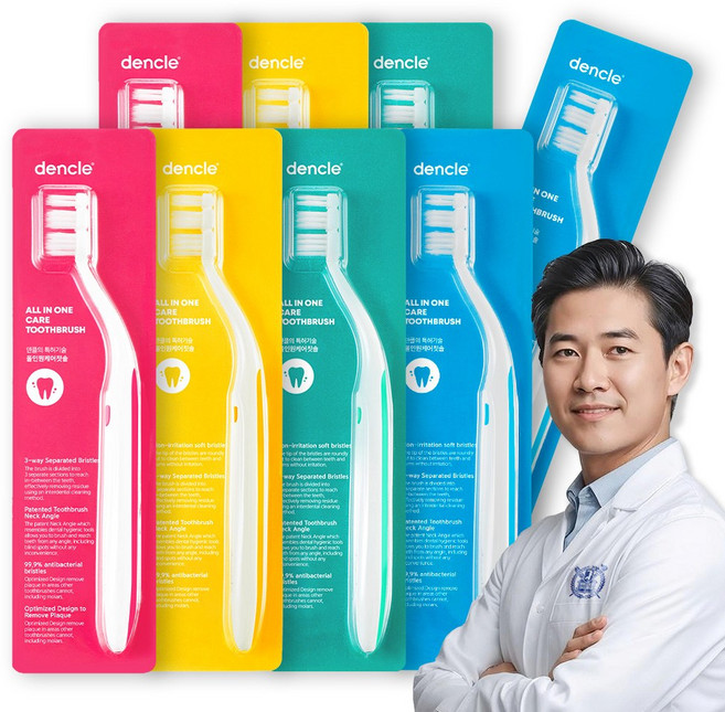 덴클 치간케어칫솔 미세모 3단분리 기능성칫솔, 2세트, 4개입