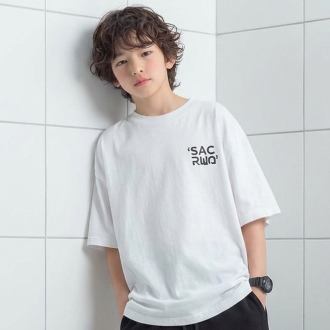 여름 아동주니어 다이스 오버핏반팔티