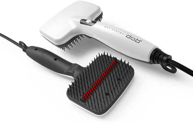 디오비 펫스타일러 강아지 고양이 빗 히팅브러쉬 살균 진드기 피부병 예방, 1개, 화이트