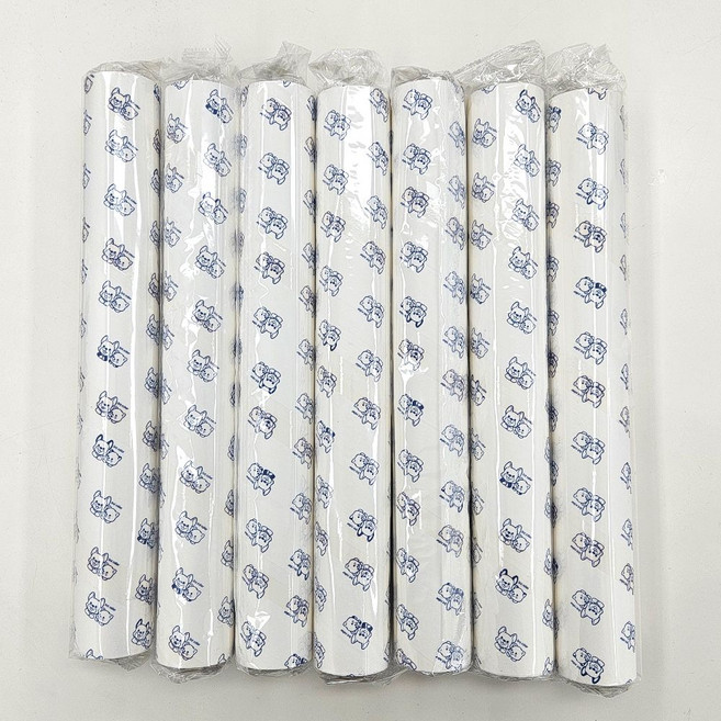 광폭 테이프 클리너 사선 롤 대형 롱핸드 크리너 리필, 7개