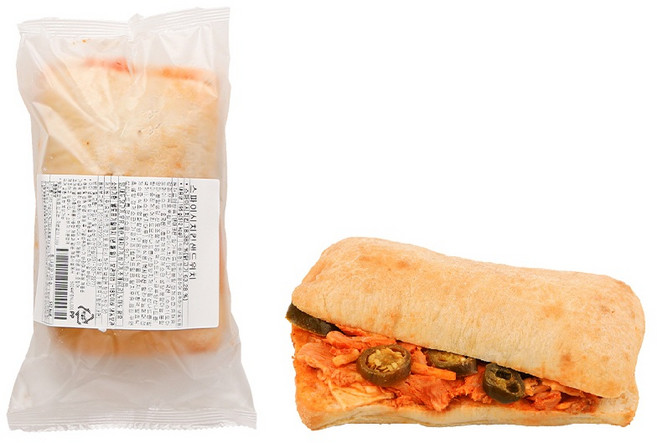 스파이시 치킨 치아바타 샌드위치 195g 브런치 냉동 샌드위치, 8개
