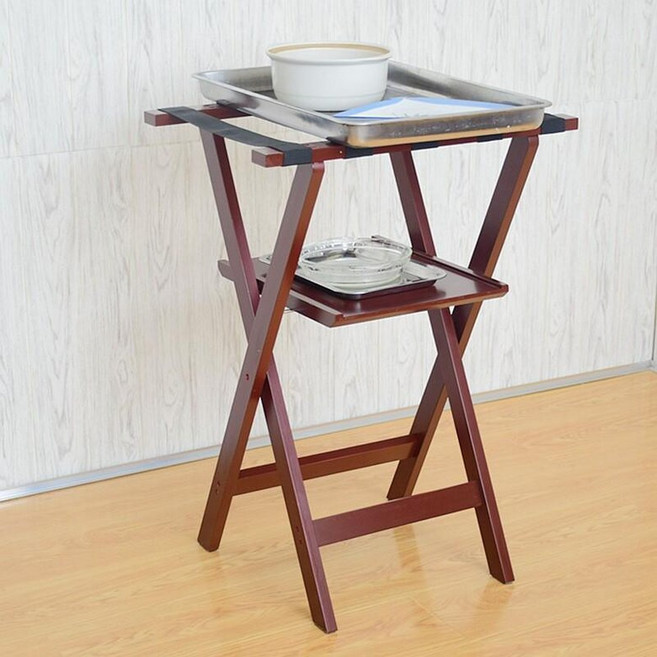 원목 호텔 가방거치대 러기지랙 캐리어랙 여행가방 받침대, 1개, 60x1, 와인레드 60x45x83cm, 1