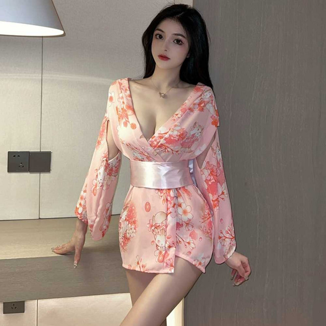 스튜디오 촬영룩 섹시 슬립 기모노 커플 컨셉룩 역할극 원사이즈 국내