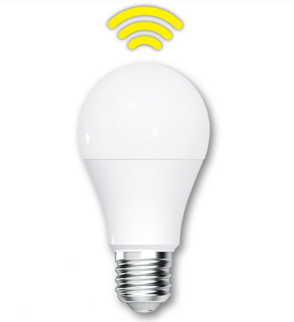 LED雷達感應燈泡 E27 12W 人體感應360度廣角 白光黃光可選 節能省電長壽命, 感應球泡 12W 白光, 1個