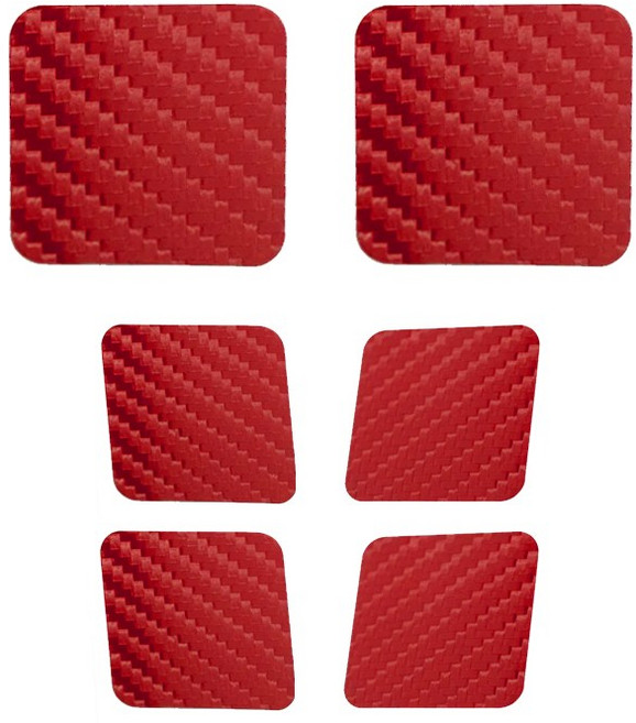 스팀덱 OLED 필름 카본 트랙 터치 패드 버튼 보호, 레드, 1개