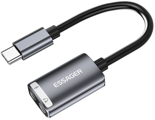 Essager USB C타입 외장형 사운드 카드, C 타입, 1개
