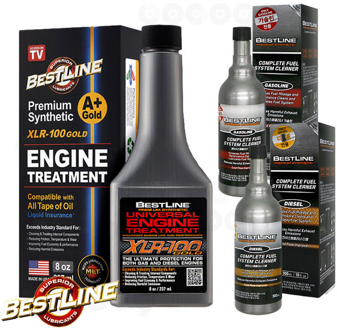 [로코스샵] 베스트라인 엔진코팅제 연료첨가제 전차종 엔진오일첨가제, 베스트라인1개+연료첨가제(디젤용)1개, 1개