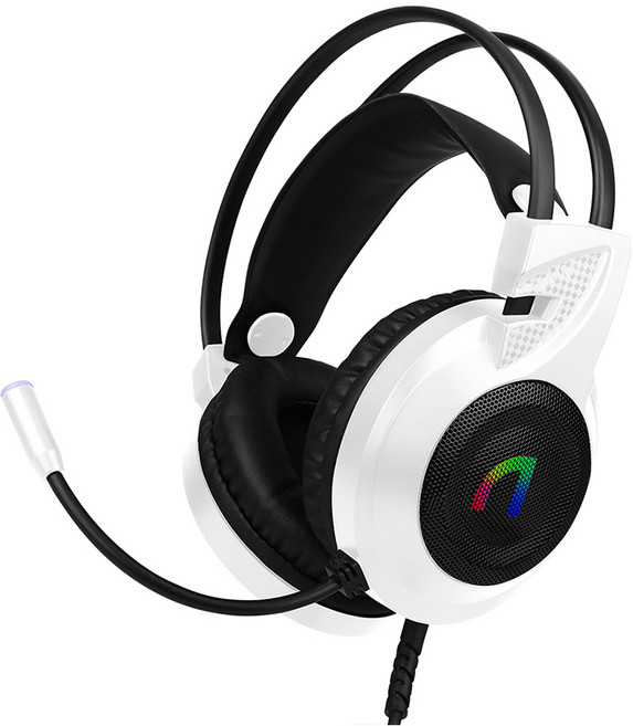 앱코 가상 7.1 RGB 노이즈 캔슬링 마이크 게이밍 헤드셋, ( ABKO정품 ) N460, 화이트