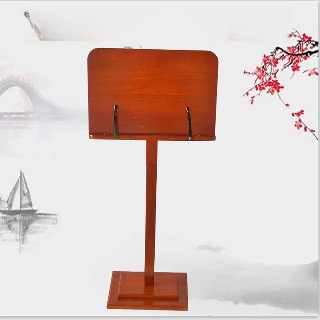 악보대 거치대 휴대용 접이식 스탠드 메뉴판 마이티킹 최고급보면대 악기 사회대, 레드우드 단색 악보대, 1개