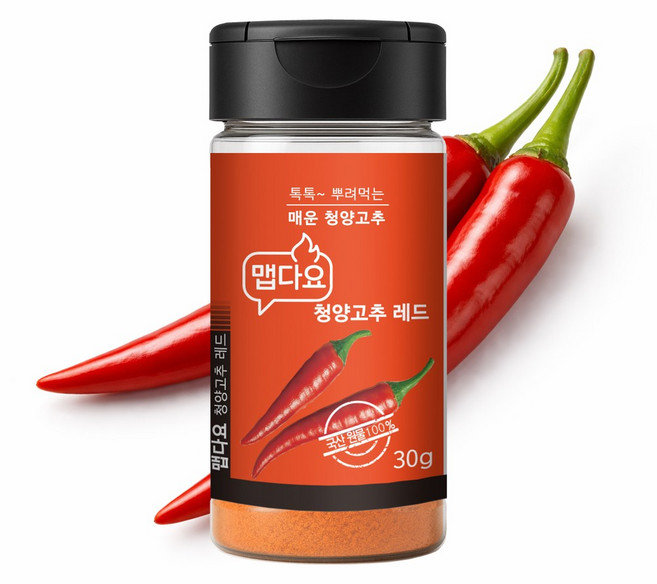 맵다요 청양고추 레드 국내산 매운 고춧가루, 1개, 30g